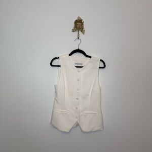 Abercrombie & Fitch White Mara Vest S